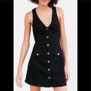 Urban Outfitters black denim button down dress